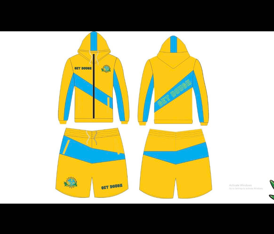 DBF Get Dough Windbreaker Yellow n Blue