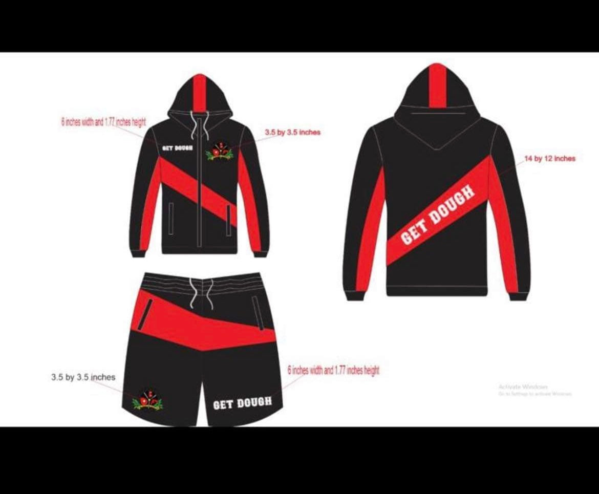 DBF Get Dough Windbreaker Red n Black