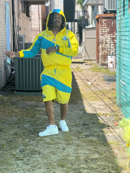 DBF Get Dough Windbreaker Yellow n Blue